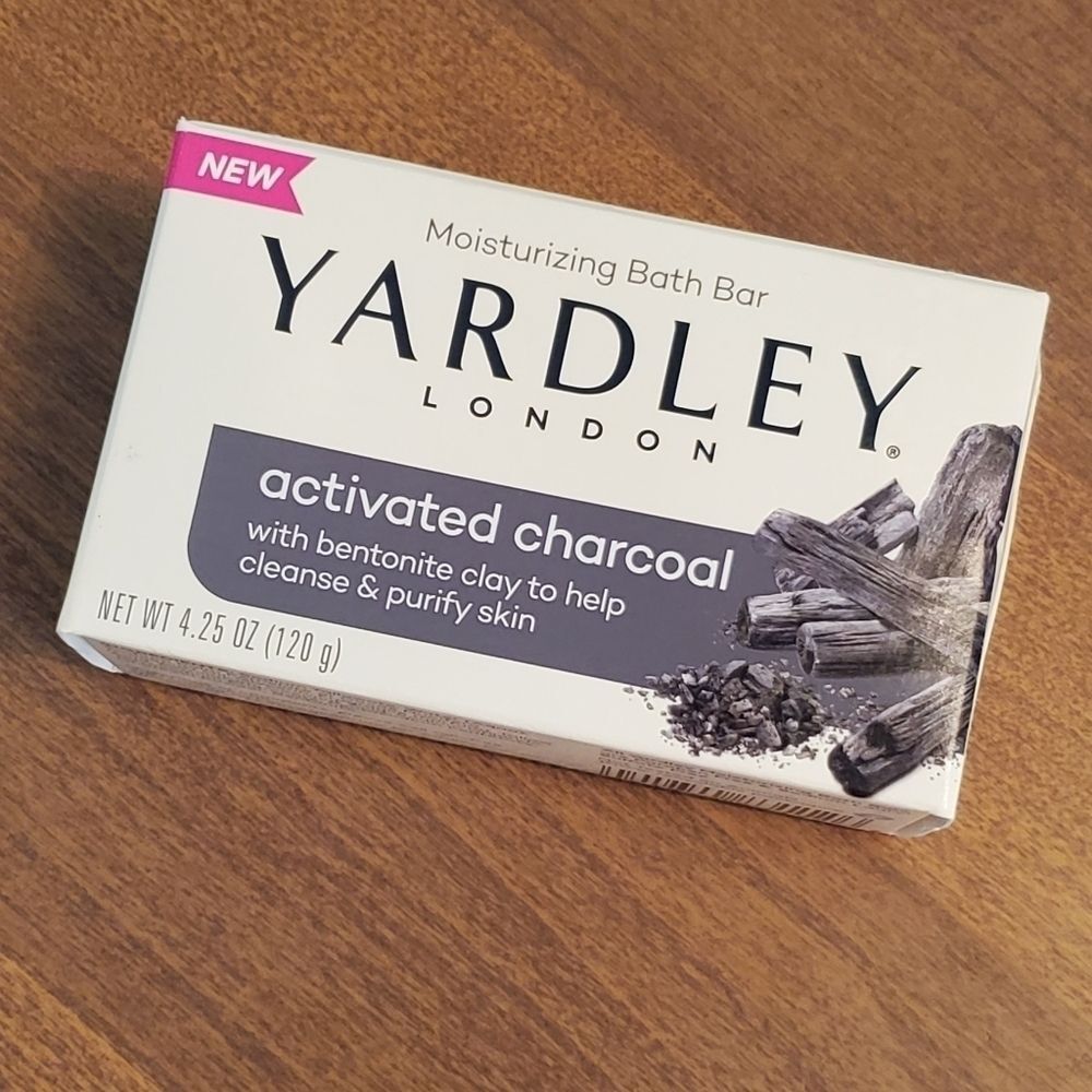 Yardley London Activated Charcoal Moisturizing Bar Soap New 4.25 oz